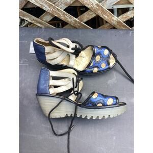 Lace Up FLY London Wedge Sandals for Women Size 37